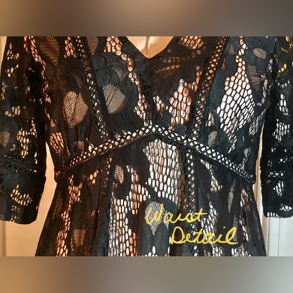 Taylor black lace dress  EUC Size 6 - Picture 3 of 12